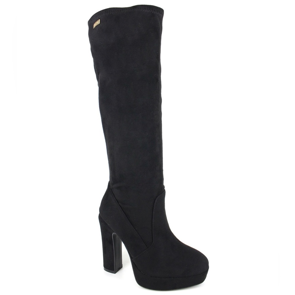bebe Amabella Black Knee Boots